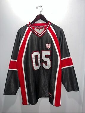 👕🌶 Y2K Vintage Mecca 05 Embroidered Mesh Long Sleeve Jersey